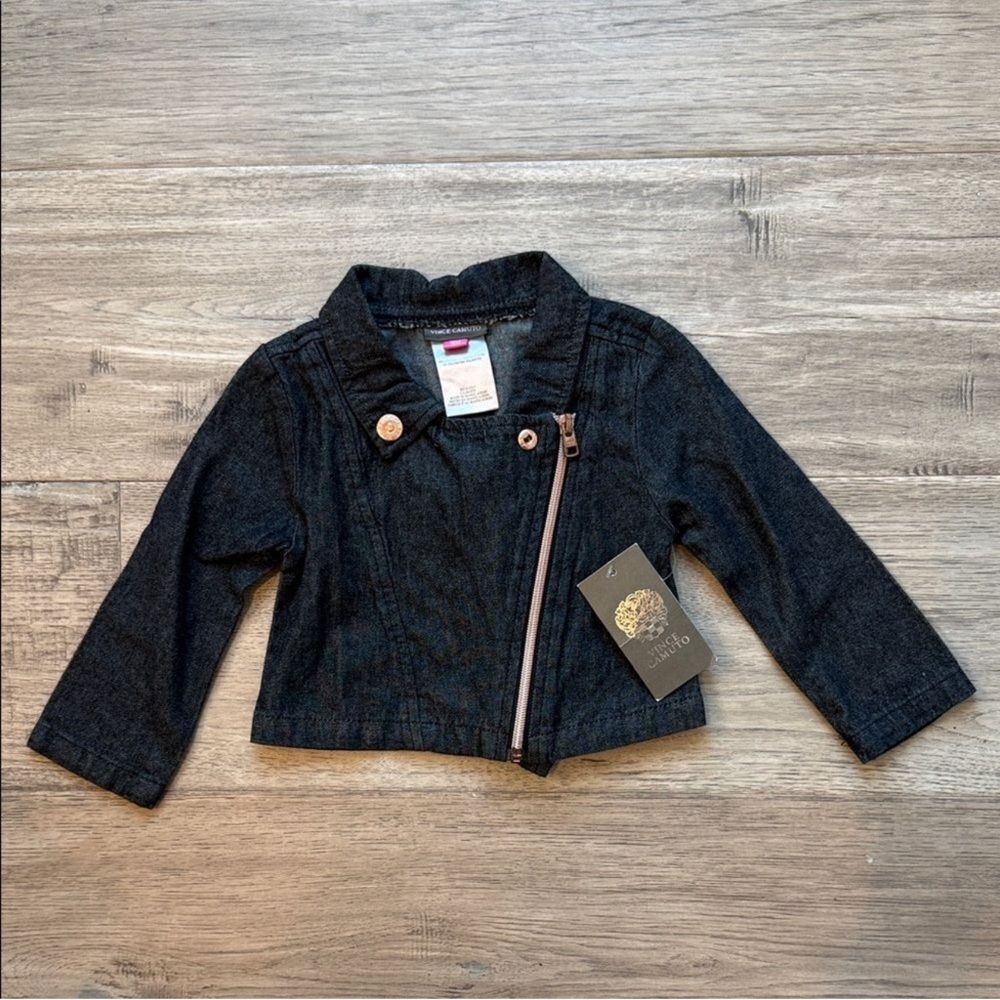 NWT Vince Camuto Baby Moto Denim Jacket 18M
